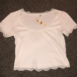 NWT Garage lace crop top